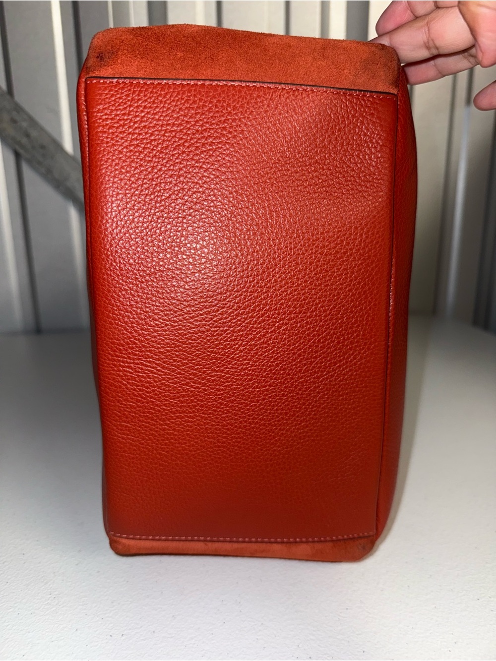 Coach Pennie Shoulder Bag features gold hardware and side suede pockets - Picture 9 of 15